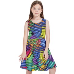 Waves Particles Vibration Atom Physics Technology Kids  Skater Dress