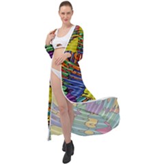 Waves Particles Vibration Atom Physics Technology Maxi Chiffon Beach Wrap by Jancukart