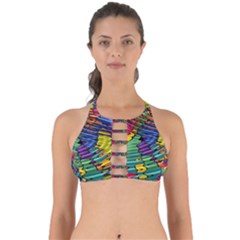 Waves Particles Vibration Atom Physics Technology Perfectly Cut Out Bikini Top