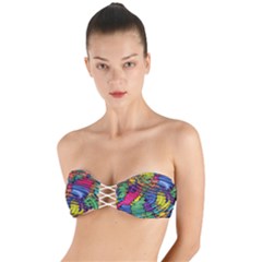 Waves Particles Vibration Atom Physics Technology Twist Bandeau Bikini Top