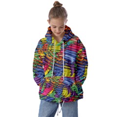 Waves Particles Vibration Atom Physics Technology Kids  Oversized Hoodie