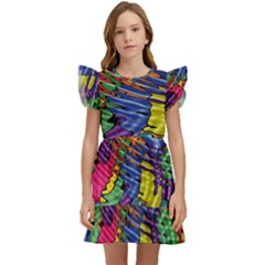 Waves Particles Vibration Atom Physics Technology Kids  Winged Sleeve Dress