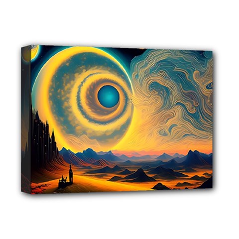 Surrealist Fantasy Dream Moon Space Deluxe Canvas 16  X 12  (stretched) 