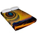 Surrealist Fantasy Dream Moon Space Fitted Sheet (Queen Size) View2