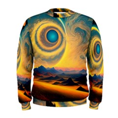 Surrealist Fantasy Dream Moon Space Men s Sweatshirt by Jancukart