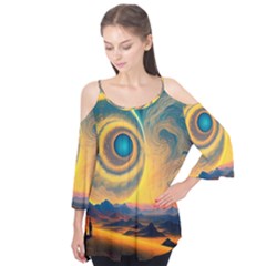 Surrealist Fantasy Dream Moon Space Flutter Tees