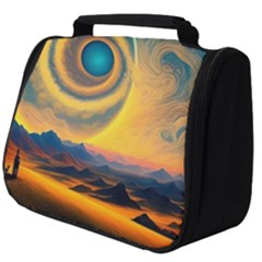 Surrealist Fantasy Dream Moon Space Full Print Travel Pouch (big)