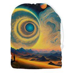 Surrealist Fantasy Dream Moon Space Drawstring Pouch (3xl) by Jancukart