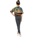 Surrealist Fantasy Dream Moon Space Kids Mock Neck Tee View2