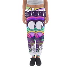 Rainbow Fun Cute Minimal Doodle Drawing Art Women s Jogger Sweatpants