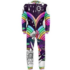 Rainbow Fun Cute Minimal Doodle Drawing Art Onepiece Jumpsuit (men)