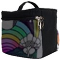 Rainbow Fun Cute Minimal Doodle Drawing Art Make Up Travel Bag (Big) View2