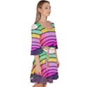 Rainbow Fun Cute Minimal Doodle Drawing Art Velour Kimono Dress View3