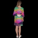 Rainbow Fun Cute Minimal Doodle Drawing Art Velour Kimono Dress View4