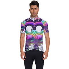 Rainbow Fun Cute Minimal Doodle Drawing Art Men s Short Sleeve Cycling Jersey