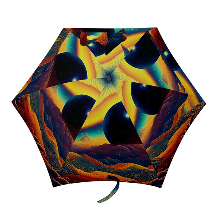 Surrealist Fantasy Dream Nature Mini Folding Umbrellas