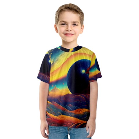 Surrealist Fantasy Dream Nature Kids  Sport Mesh Tee by Jancukart