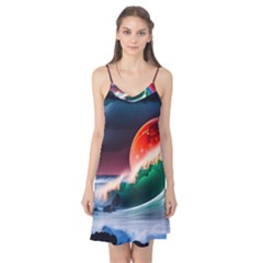 Sea Ocean Waves Rocks Sunset Artwork Camis Nightgown 