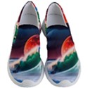 Sea Ocean Waves Rocks Sunset Artwork Women s Lightweight Slip Ons View1