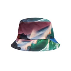 Sea Ocean Waves Rocks Sunset Artwork Bucket Hat (kids)