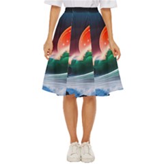 Sea Ocean Waves Rocks Sunset Artwork Classic Short Skirt by Jancukart