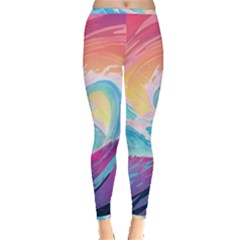 Waves Ocean Sea Tsunami Nautical 9 Inside Out Leggings