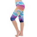 Waves Ocean Sea Tsunami Nautical 9 Lightweight Velour Cropped Yoga Leggings View2