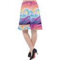 Waves Ocean Sea Tsunami Nautical 9 Fishtail Chiffon Skirt View2