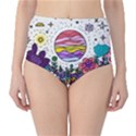 Rainbow Fun Cute Minimal Doodle Drawing Classic High-Waist Bikini Bottoms View1