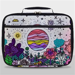 Rainbow Fun Cute Minimal Doodle Drawing Full Print Lunch Bag