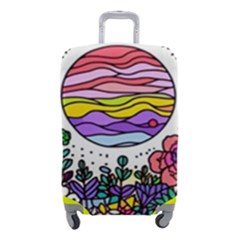 Rainbow Fun Cute Minimal Doodle Drawing Luggage Cover (small) by Jancukart