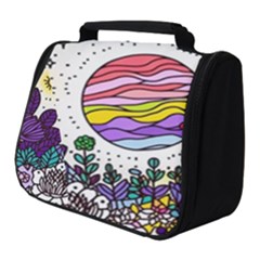 Rainbow Fun Cute Minimal Doodle Drawing Full Print Travel Pouch (small)