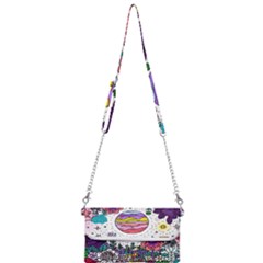 Rainbow Fun Cute Minimal Doodle Drawing Mini Crossbody Handbag