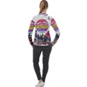 Rainbow Fun Cute Minimal Doodle Drawing Women s Pique Long Sleeve Tee View2