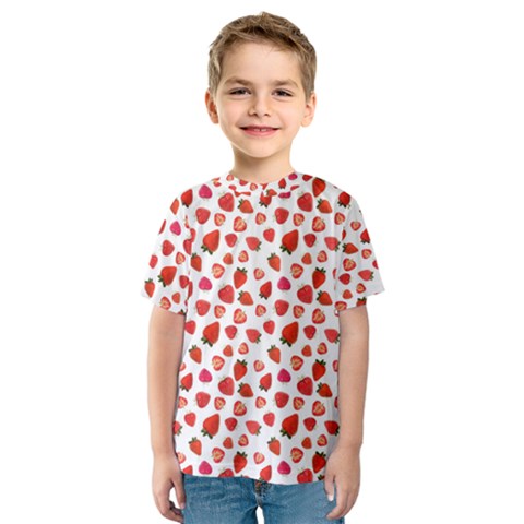 Watercolor Strawberry Kids  Sport Mesh Tee by SychEva