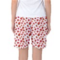 Watercolor Strawberry Women s Basketball Shorts View2