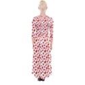 Watercolor Strawberry Quarter Sleeve Wrap Maxi Dress View2