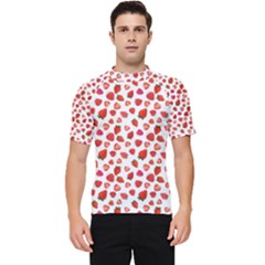 Watercolor Strawberry Men s Short Sleeve Rash Guard by SychEva