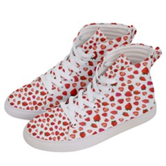 Watercolor Strawberry Women s Hi-top Skate Sneakers by SychEva