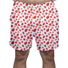 Watercolor Strawberry Men s Shorts