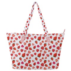 Watercolor Strawberry Full Print Shoulder Bag by SychEva