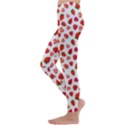 Watercolor Strawberry Kids  Lightweight Velour Leggings View2