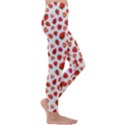 Watercolor Strawberry Kids  Lightweight Velour Leggings View3