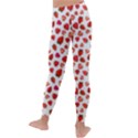 Watercolor Strawberry Kids  Lightweight Velour Leggings View4