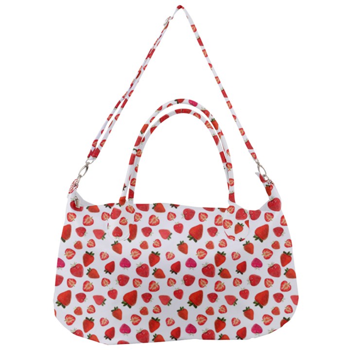 Watercolor Strawberry Removable Strap Handbag