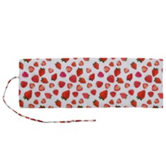 Watercolor Strawberry Roll Up Canvas Pencil Holder (m) by SychEva