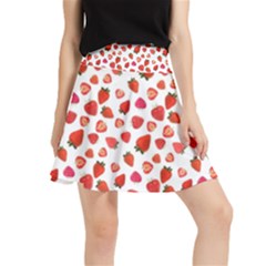 Watercolor Strawberry Waistband Skirt