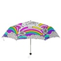 Rainbow Fun Cute Minimal Doodle Drawing 3 Folding Umbrellas View3