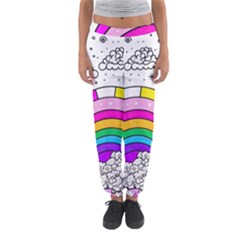 Rainbow Fun Cute Minimal Doodle Drawing 3 Women s Jogger Sweatpants