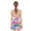 Rainbow Fun Cute Minimal Doodle Drawing 3 Halter Dress Swimsuit  View2